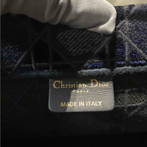 Dior velvet blue tote bag - Picture 5 of 6